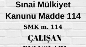 SMK 114 SINAİ MÜLKİYET KANUNU 114 ÇALIŞAN BULUŞLARI İŞÇİ BULUŞLARI BİLDİRİM