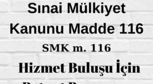 hizmet buluşu patent başvurusu çalışan buluşu patent başvurusu Sınai Mülkiyet Kanununun 116. maddesi SMK 116 çalışan buluşu