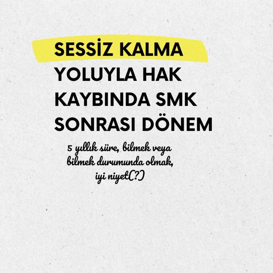 marka ihlali sessiz kalma patenti ihlali